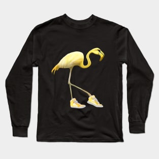 Banana Flamingo and shoes jellow sneakers Long Sleeve T-Shirt